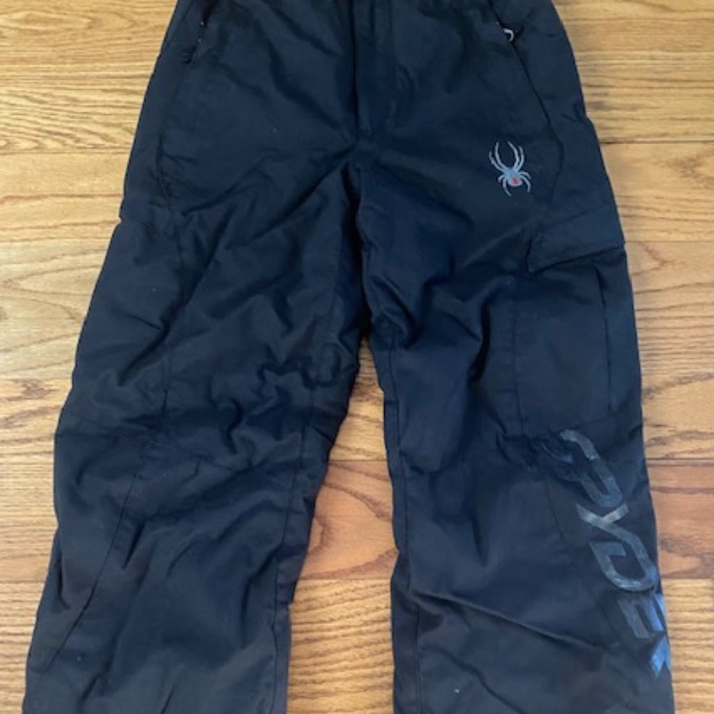 Spyder Snowboard Ski Snow Pants Kids Unisex Youth 12 Adjustable Black
